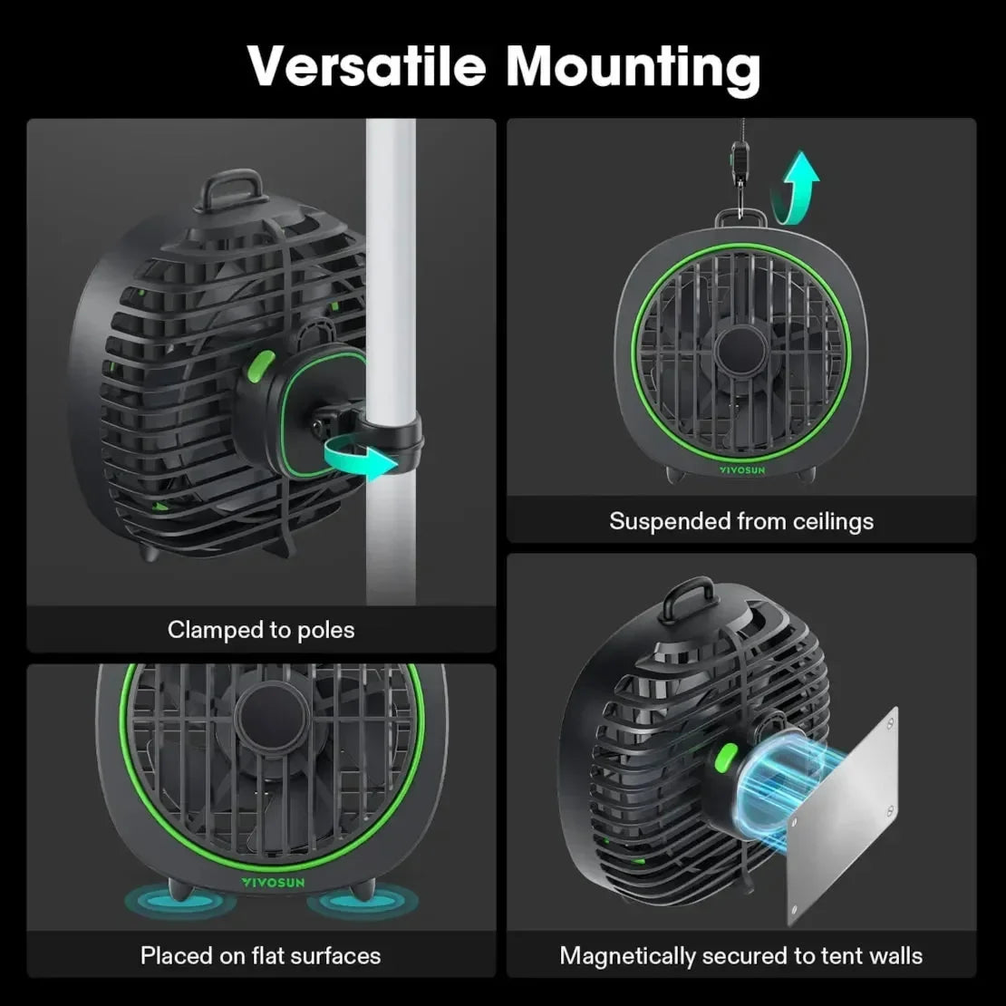 AeroWave Fan - E6 Oscillation Clip-on Fan - 6" White - DiscountHydro.com - 48.99 - Fans & Filters > Circulations Fans, Vivosun