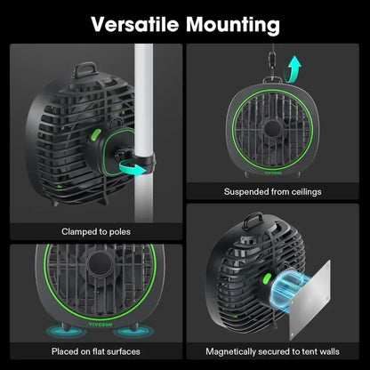 AeroWave Fan - E6 Oscillation Clip-on Fan - 6" White - DiscountHydro.com - 48.99 - Fans & Filters > Circulations Fans, Vivosun