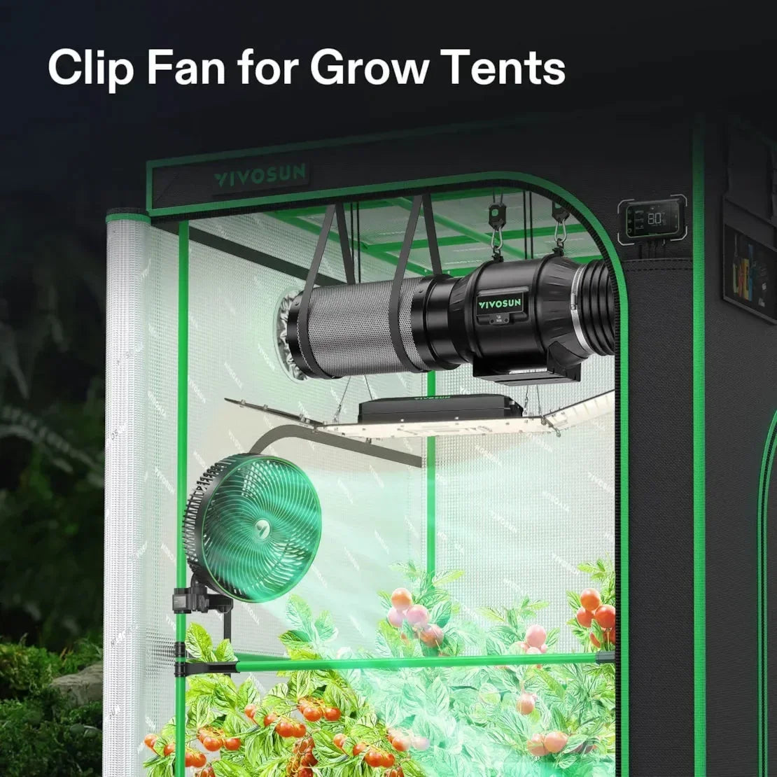 AeroWave Fan - E6 Oscillation Clip-on Fan - 6" White - DiscountHydro.com - 48.99 - Fans & Filters > Circulations Fans, Vivosun