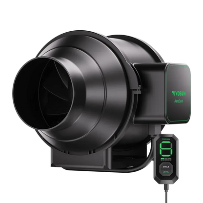 AeroZesh Inline EC Fan - S4 Inline EC Fan 4″ (353 m³/hr) + E12 Controller - DiscountHydro.com - 88.99 - Fans & Filters > Fan Controllers, Fans & Filters > Inline / Intake Fans, Vivosun
