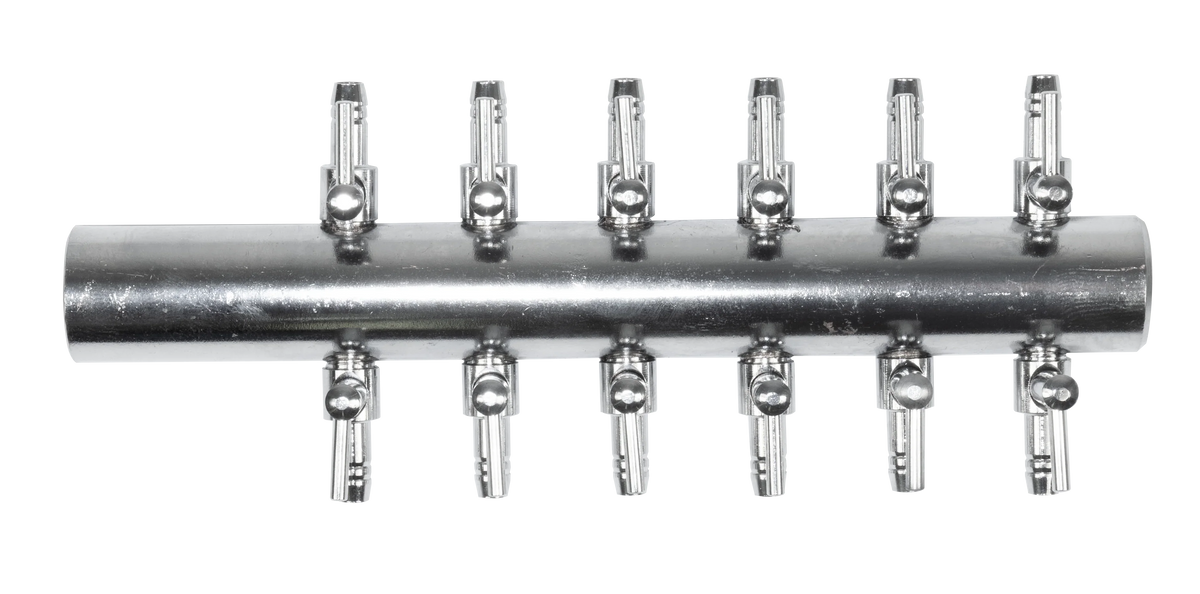 Air-Pump Manifold The Air-Pump manifold is ideal for splitting airlines coming from a larger air pump or compressor. It is