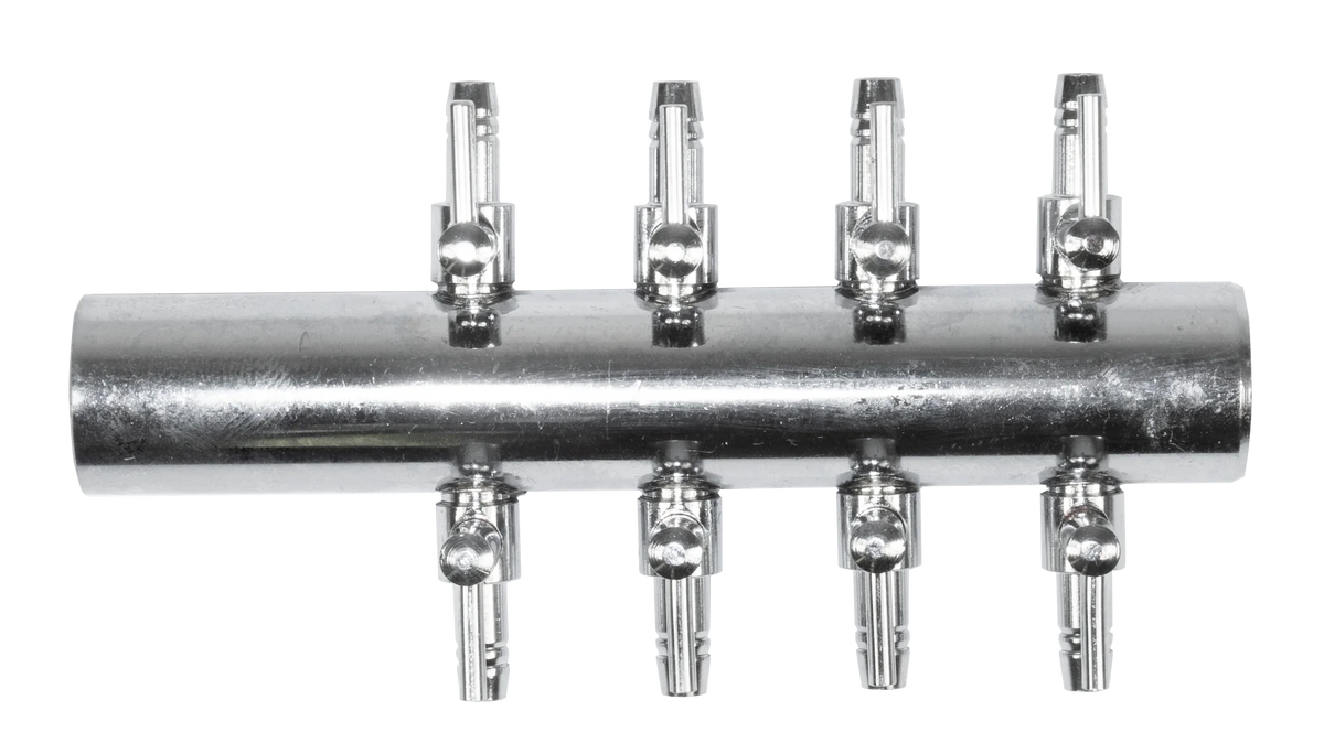 Air-Pump Manifold The Air-Pump manifold is ideal for splitting airlines coming from a larger air pump or compressor. It is