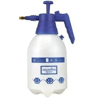 AquaKing 2 litre white and blue pressure sprayer bottle for hydroponic nutrients