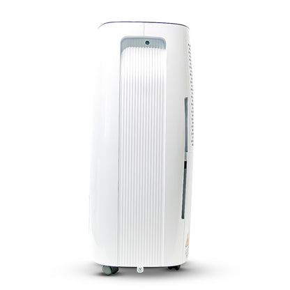 White portable air conditioner on a white background