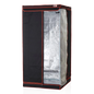 BAY6 grow tent with durable poles and 95% reflective mylar interior, featuring drawstring ports for ducting and cabling.