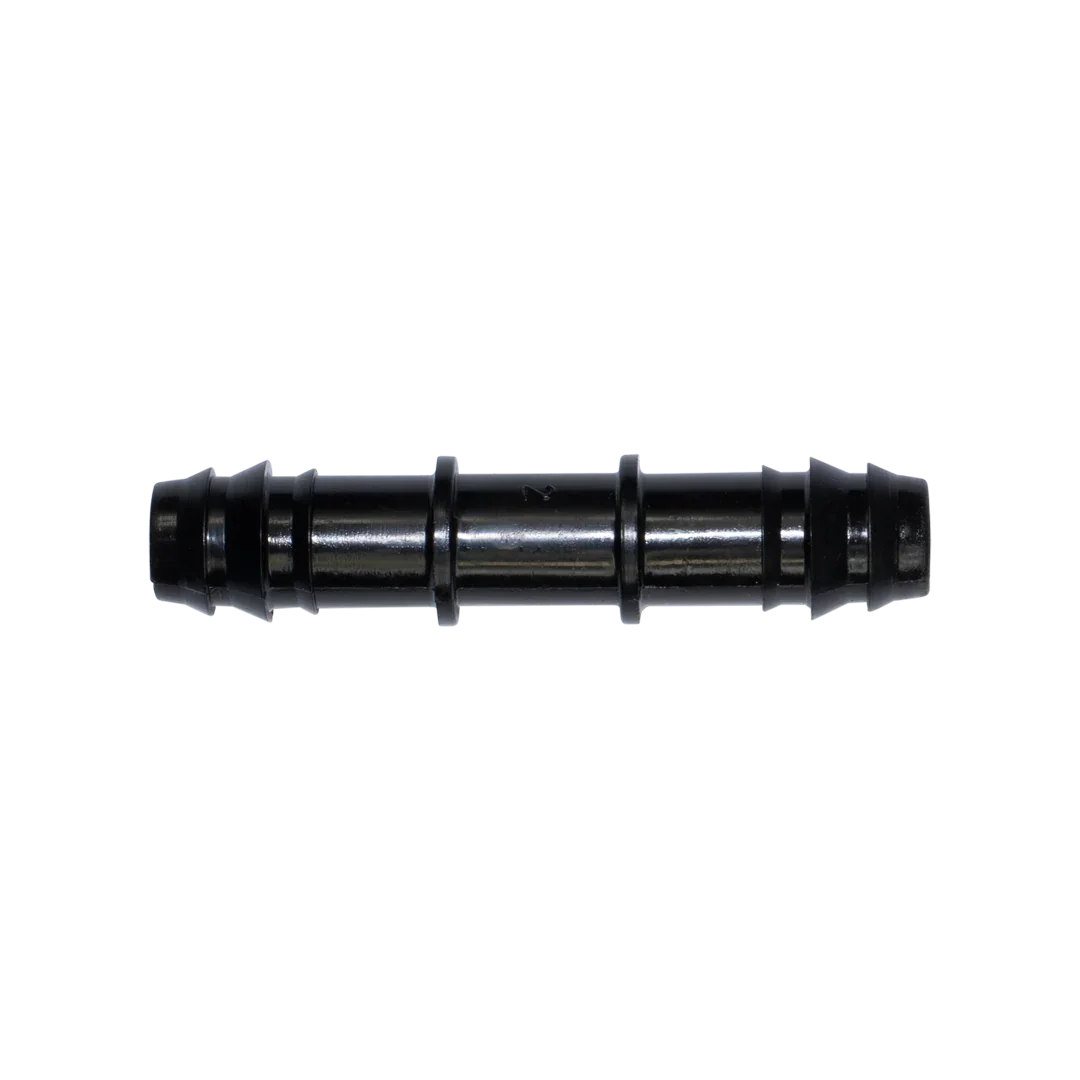Barbed Connector A barbed connector is an easy and inexpensive way to join two low-pressure pipes.
