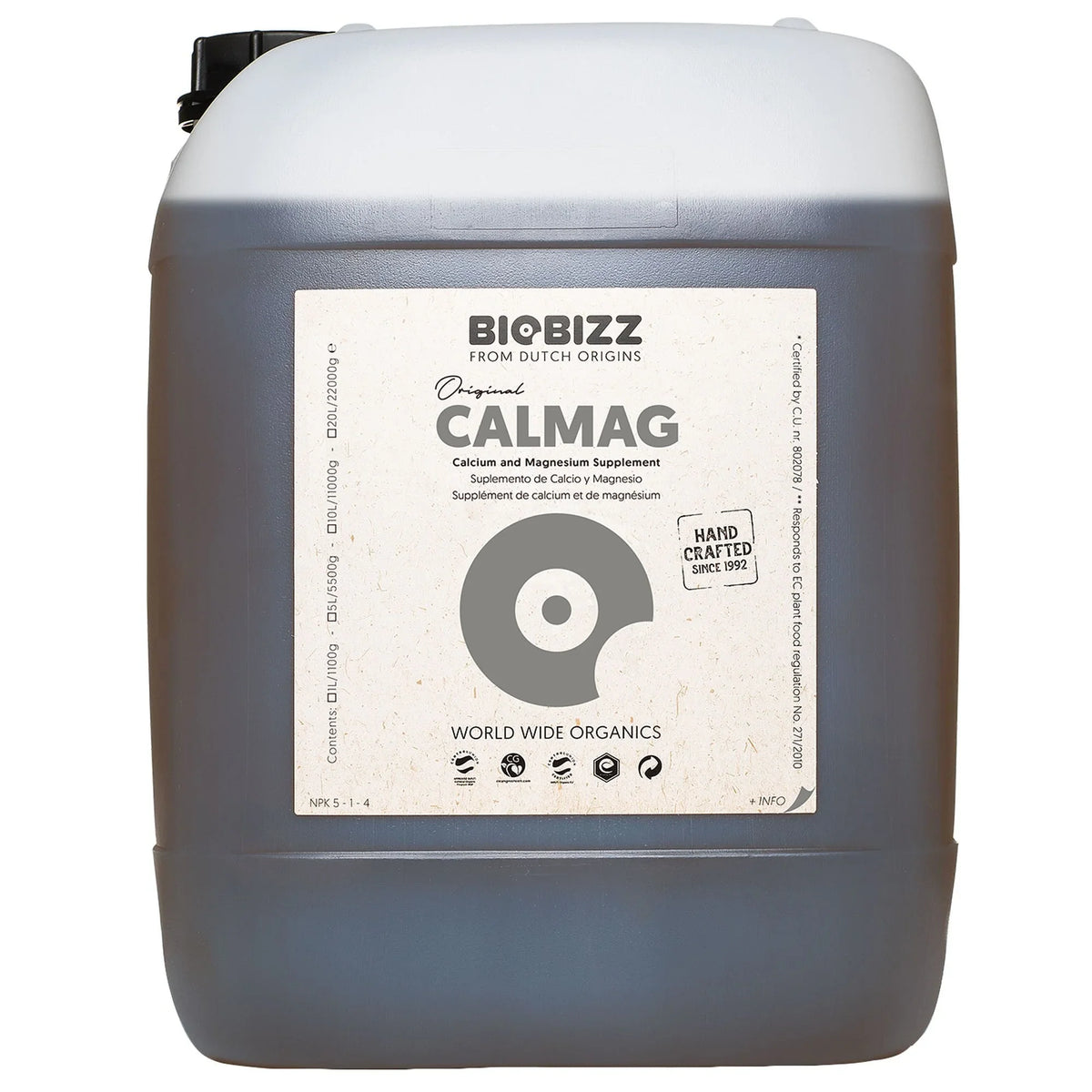 BioBizz Calmag – Organic Calcium & Magnesium Supplement What is Biobizz Calmag? Biobizz Calmag has been designed for the