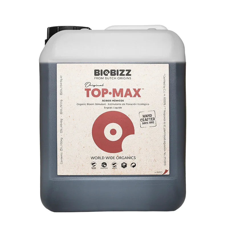 BioBizz Top-Max This 100% organic flowering strengthener contains ingredients that can help increase the actual size and