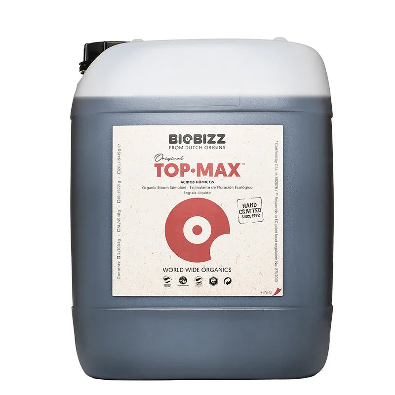 BioBizz Top-Max This 100% organic flowering strengthener contains ingredients that can help increase the actual size and