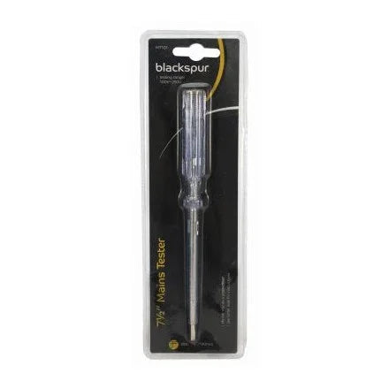 Blackspur 7 1/2 inch Mains Tester electrical voltage tool in blister packaging