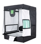Portable indoor gardening tent with mesh sides on a white background