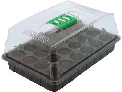The ROOT!T value rooting propagation kit comes complete with standard seed tray propagator and a 24 cell insert and tray