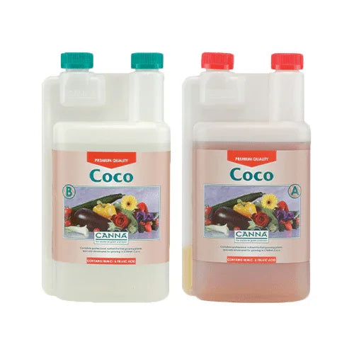 Canna Coco A+B CANNA Coco A+B is a high-performance base nutrient, made for growing crops in coco. The product contains