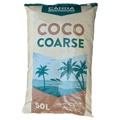 Canna Coco Coarse is a highly aerated peat-free coco substrate for fast-growing plants. It is a coco/rice husk alternative