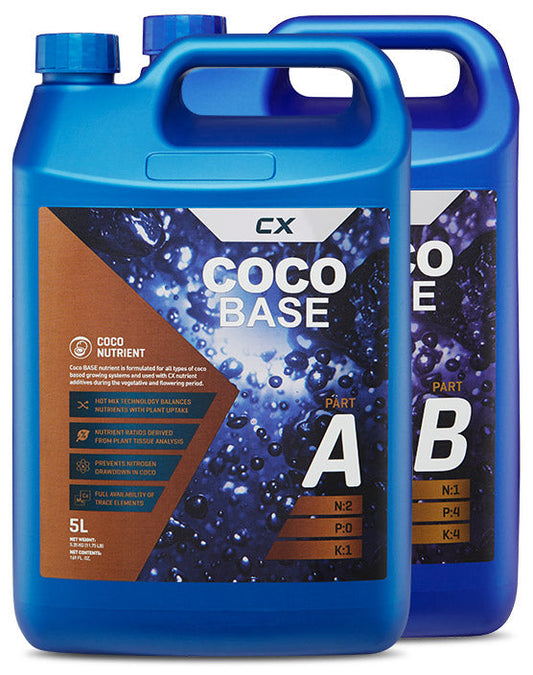 Coco Base A & B - 5L - DiscountHydro.com - 49.50 - Cocos A&B, CX Horticulture, Nutrients & Additives > A B, Nutrients & Additives > Base Feed (Grow & Bloom)