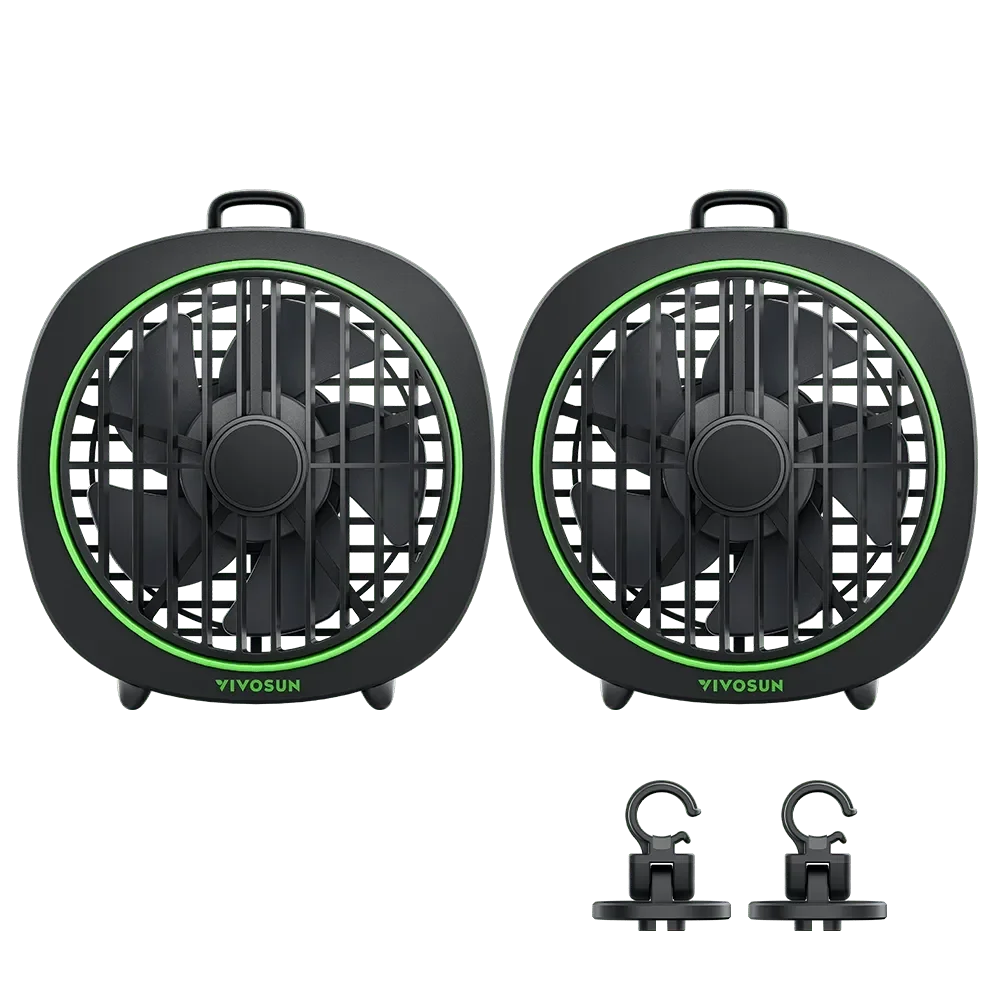 VIVOSUN AeroWave D4 Clip Fan 4″ – USB TWIN BLK - Default Title - DiscountHydro.com - 28.99 - ErithHorticulture, Fans & Filters > Circulations Fans