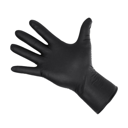 Disposable Nitrile Gloves (box of 100) Black Ideal for those with latex allergies who want a nitrile alternative at a great