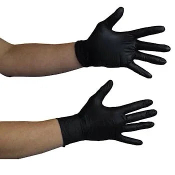 Disposable Nitrile Gloves (box of 100) Black Ideal for those with latex allergies who want a nitrile alternative at a great