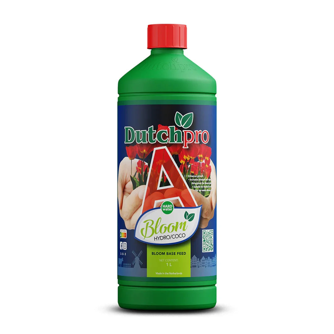 DutchPro Hydro/Coco Bloom A + B Hard Water Hydro/Coco base feeds for your most intense yield! Tailored specifically for