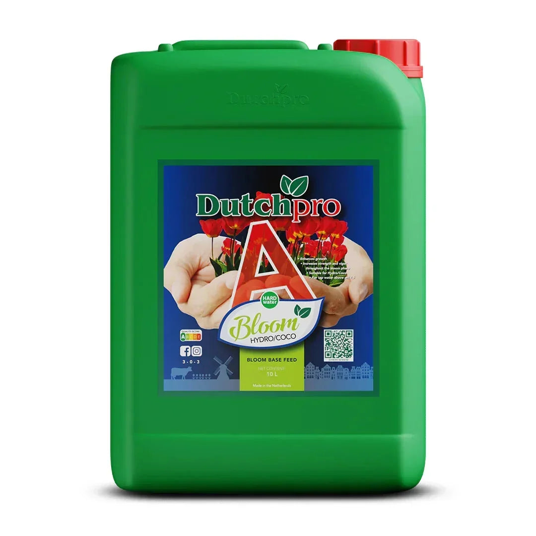 DutchPro Hydro/Coco Bloom A + B Hard Water Hydro/Coco base feeds for your most intense yield! Tailored specifically for