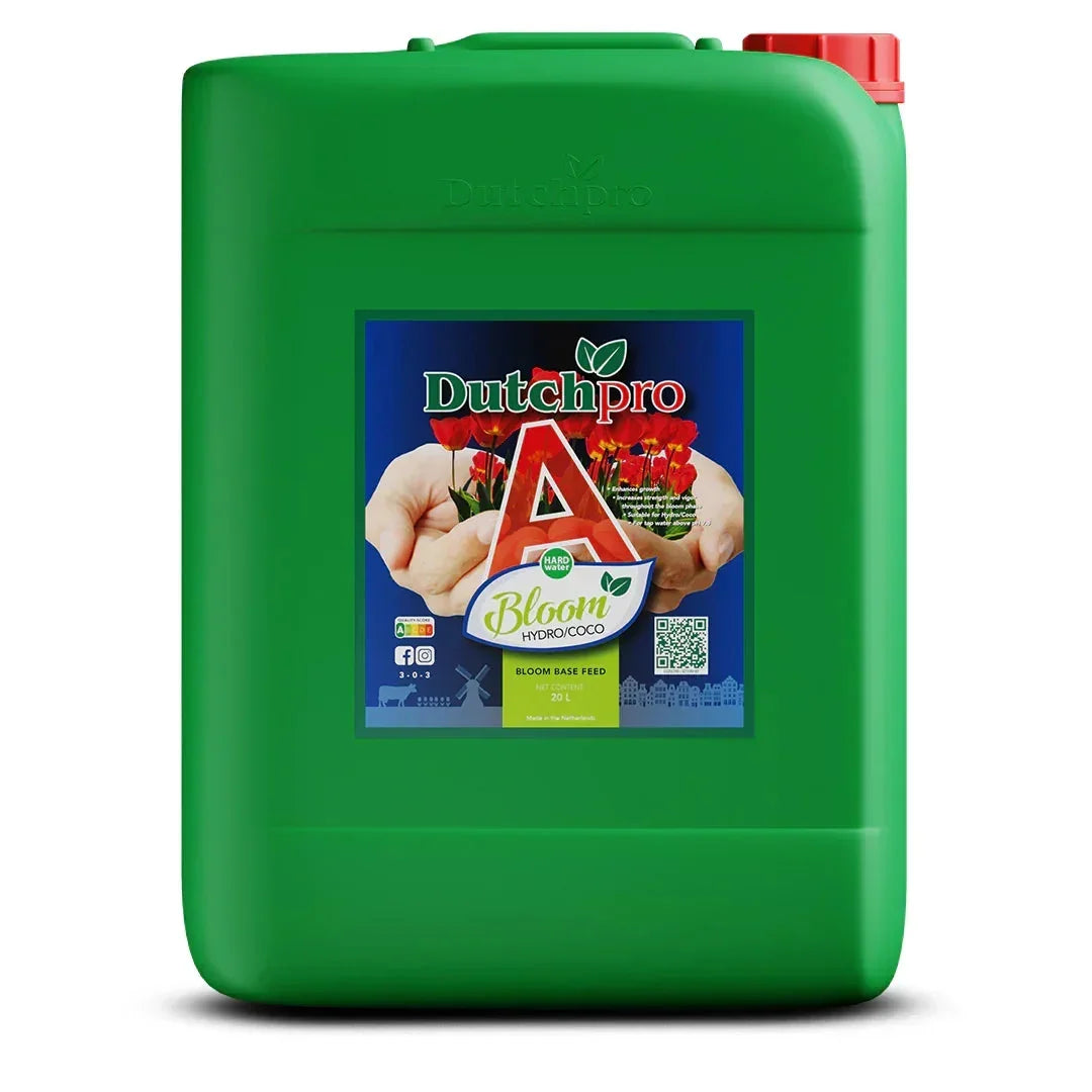 DutchPro Hydro/Coco Bloom A + B Hard Water Hydro/Coco base feeds for your most intense yield! Tailored specifically for