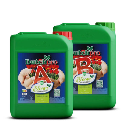 DutchPro Hydro/Coco Bloom A + B Hard Water Hydro/Coco base feeds for your most intense yield! Tailored specifically for