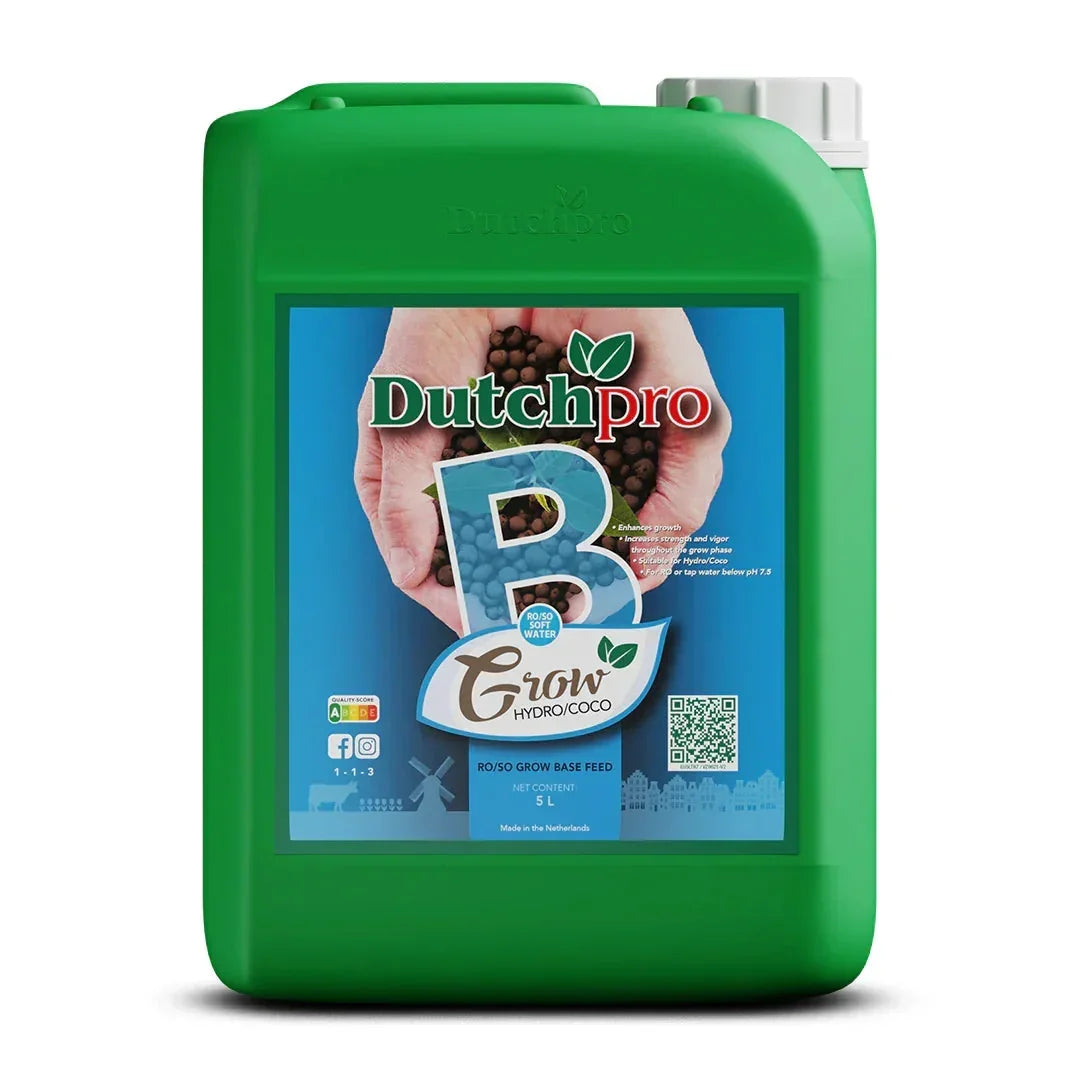 DutchPro Hydro/Coco Grow A + B Soft Water Hydro/Coco base feeds for your most intense yield! Tailored specifically for