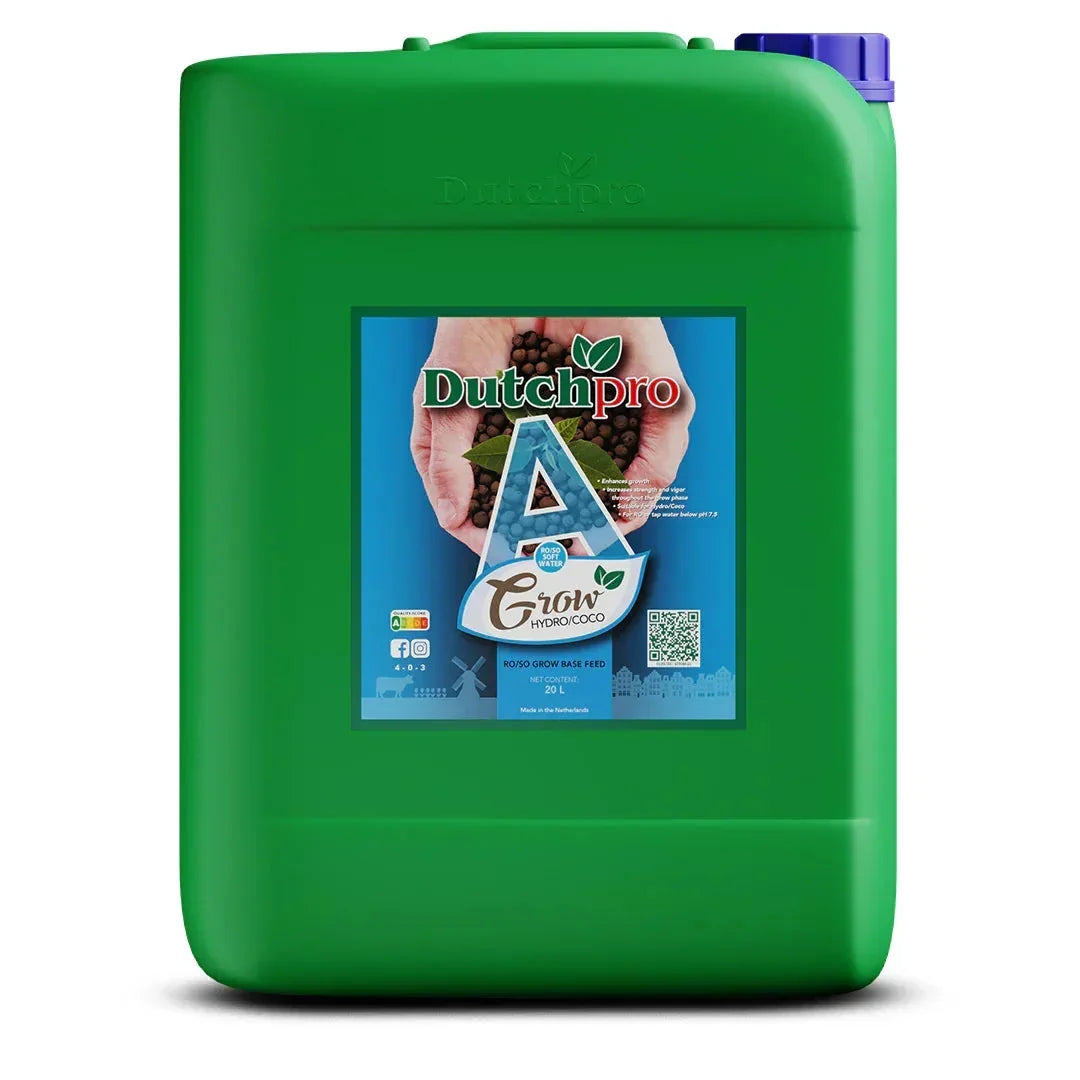 DutchPro Hydro/Coco Grow A + B Soft Water Hydro/Coco base feeds for your most intense yield! Tailored specifically for