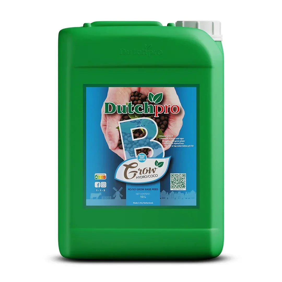 DutchPro Hydro/Coco Grow A + B Soft Water Hydro/Coco base feeds for your most intense yield! Tailored specifically for