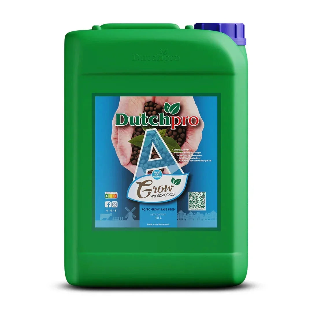 DutchPro Hydro/Coco Grow A + B Soft Water Hydro/Coco base feeds for your most intense yield! Tailored specifically for