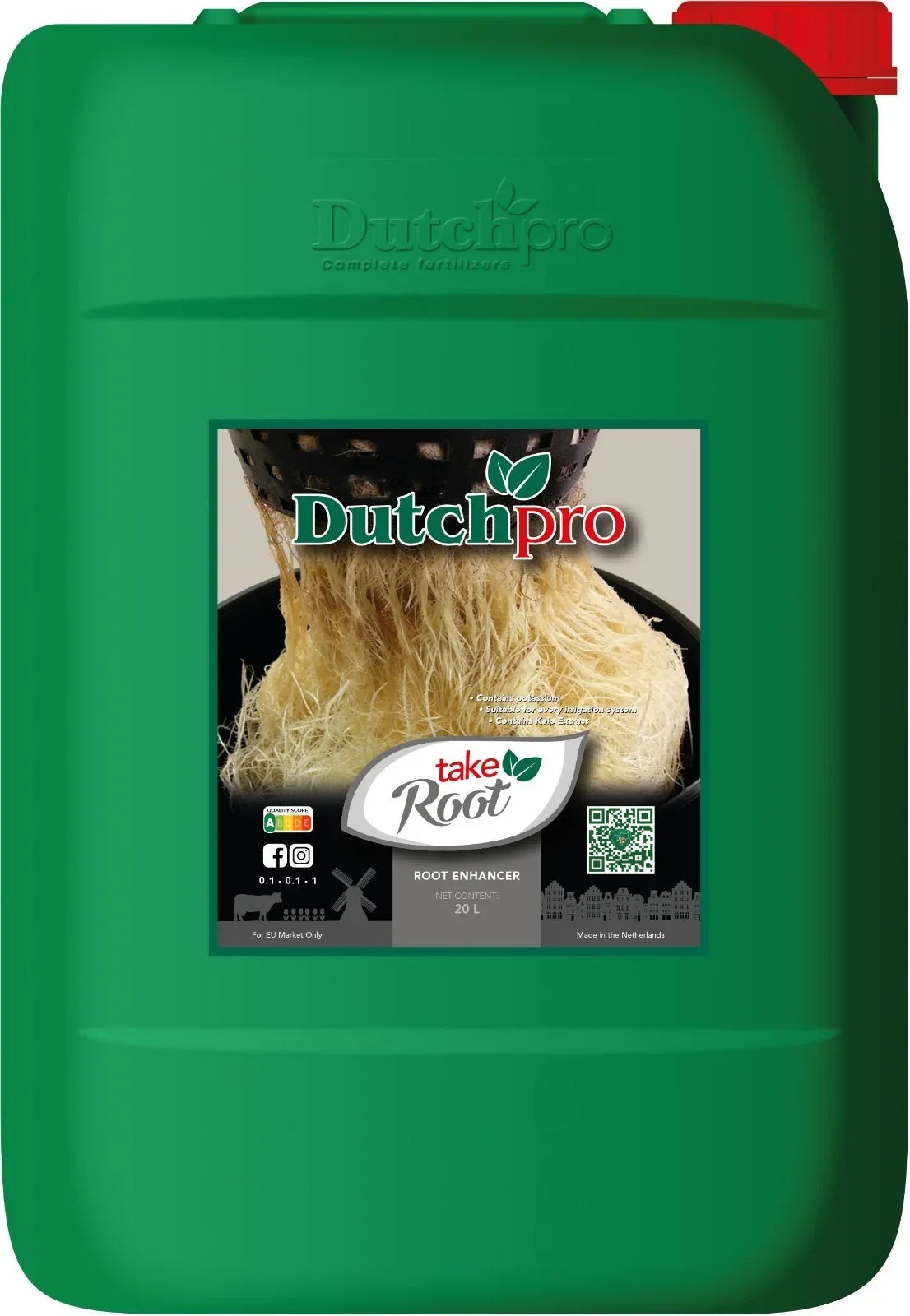 Dutch Pro Take Root contains a wealth of ingredients of natural origin which greatly increases root development and overall