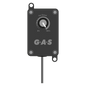 Black fan speed controller with GAS logo on a white background