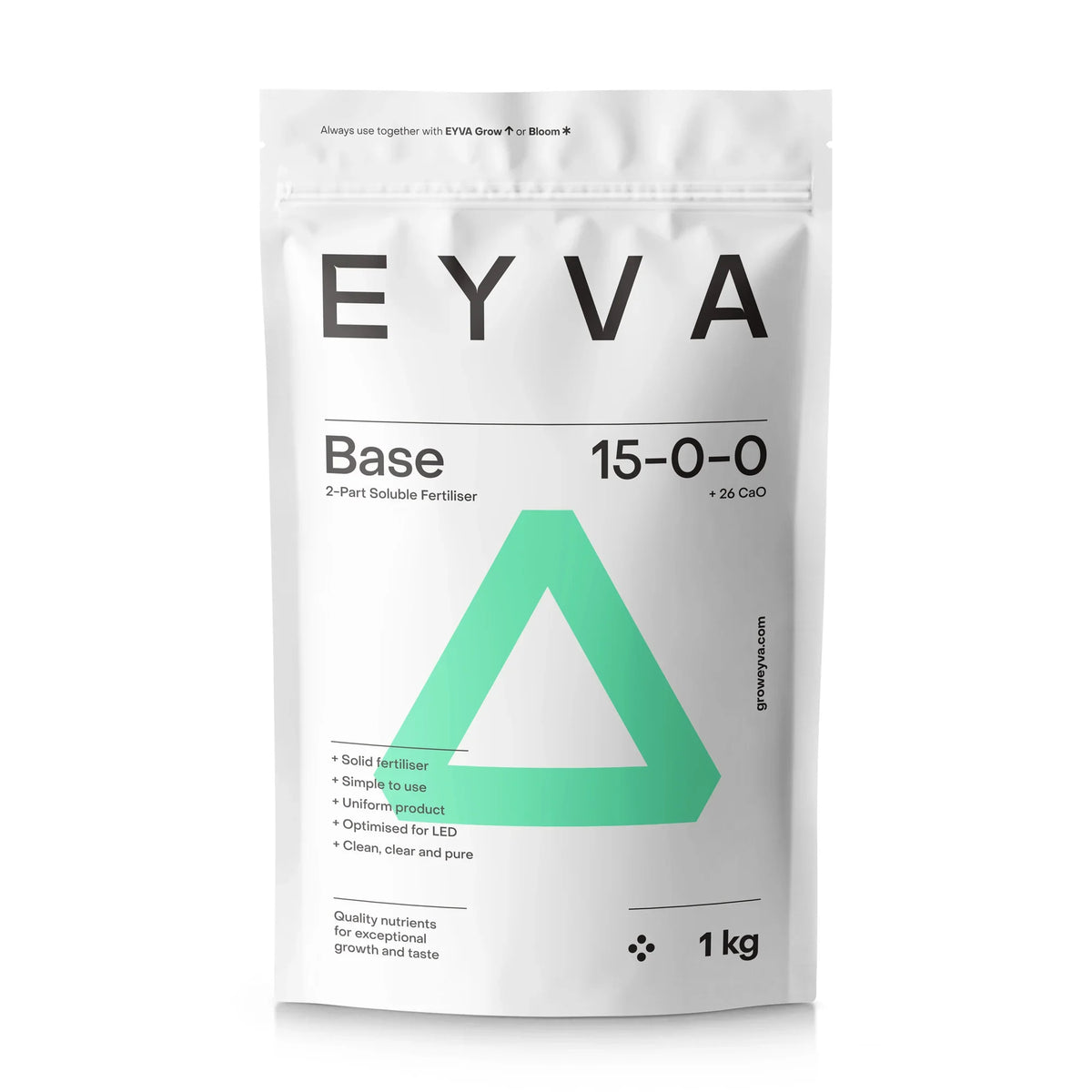 EYVA BASE 2-part soluble fertiliser EYVA Base delivers a vital foundation of soluble nutrients essential for every stage.