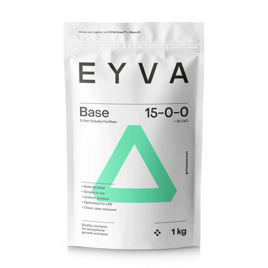 EYVA BASE 2-part soluble fertiliser EYVA Base delivers a vital foundation of soluble nutrients essential for every stage.