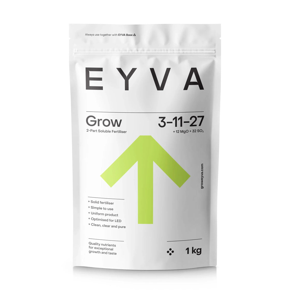 EYVA GROW 2-part soluble fertiliser Unleash the power of EYVA Grow, a balanced nutrient solution formulated to support the