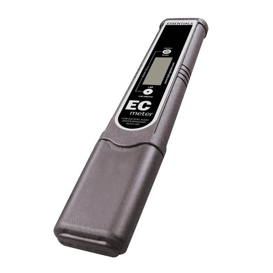 EC Meters are an essential part of a grow room environment. The ESSENTIALS EC Meters are reliable and hold up to 10 past