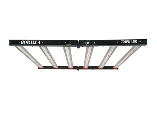 720w Gorilla Led Grow Light Gen 3 The Gorilla 720W LED GEN-III delivers 1944 µmol/s of full-spectrum light at 2.7 µmol/J