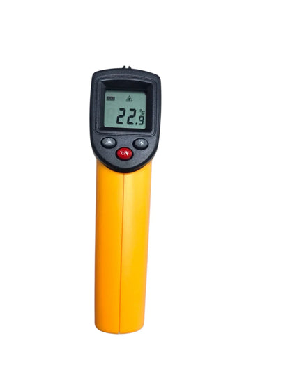 A laser thermometer for quick, non-contact surface temperature readings around your grow room, lights, and equipment — handy