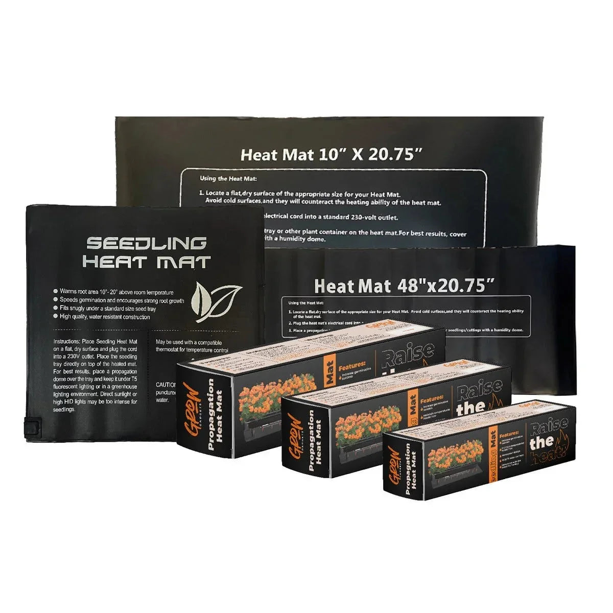 Grow Gadgets Heated Mat Warm your seedlings up to 20℃ above room temperature. This durable, waterproof mat accelerates