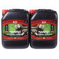 Two black containers of Sho Gun Samurai Hydro Grow Soft Water on a white background