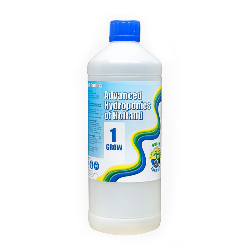 Bottle of Advanced Hydroponics of Holland nutrient solution on a white background
