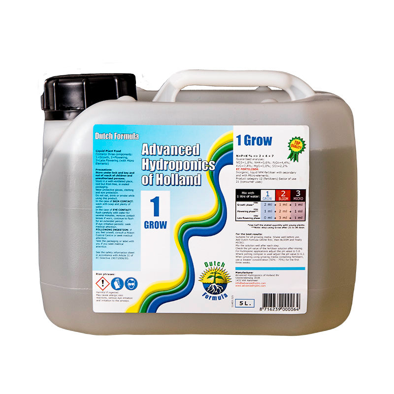 Advanced Hydroponics of Holland nutrient container with label on a white background