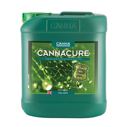 Green container of Canna Cannacure on a white background