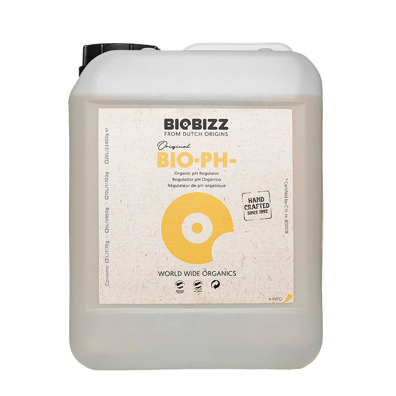 Biobizz Bio-PH organic pH regulator container on a white background
