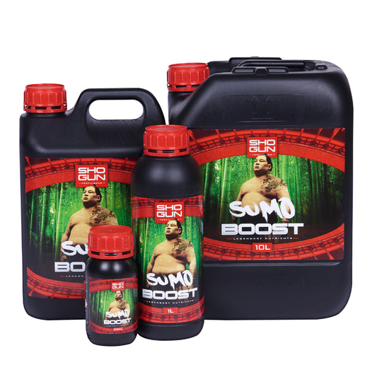 Set of Sumo Boost products by Sho Gun on a white background