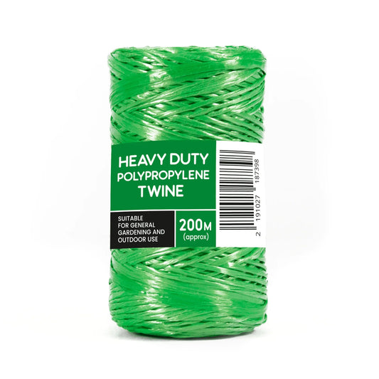 Heavy-duty polypropylene twine on a 200m roll, ideal for tying, training, and supporting plants around the grow room.