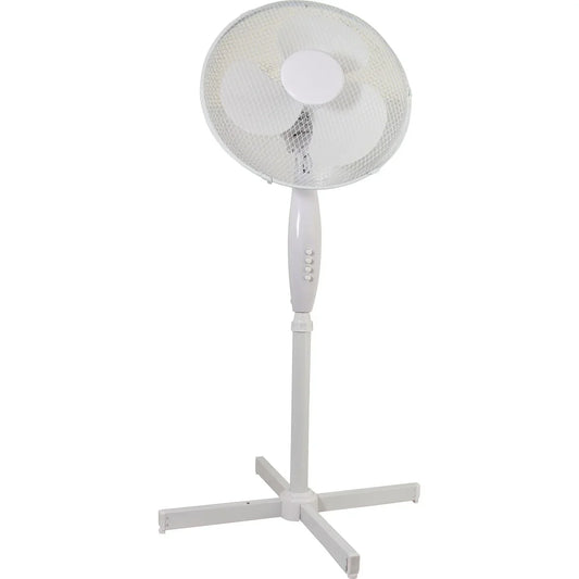Keep air moving and temperatures under control with the Highlight 16" Oscillating Pedestal Fan . Designed to deliver