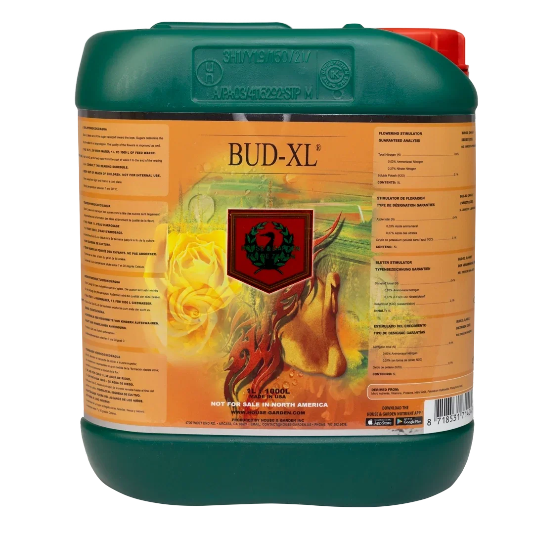 House & Garden: Bud XL Maximise the growth, vigor, and yield of your flowers House & Garden Bud XL has the unique ability to