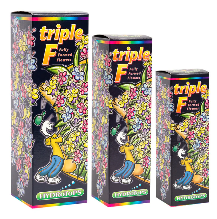 Group image of all sizes of the HydroTops Triple F Products 