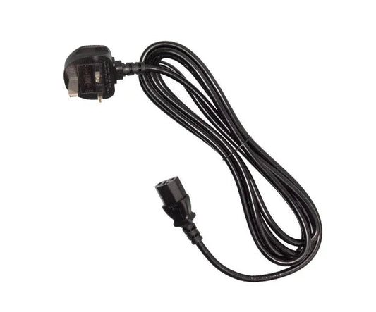 IEC connections are common on a number of products. Male IEC connection to mains UK plug. 10 Amps max load, available in 2.5